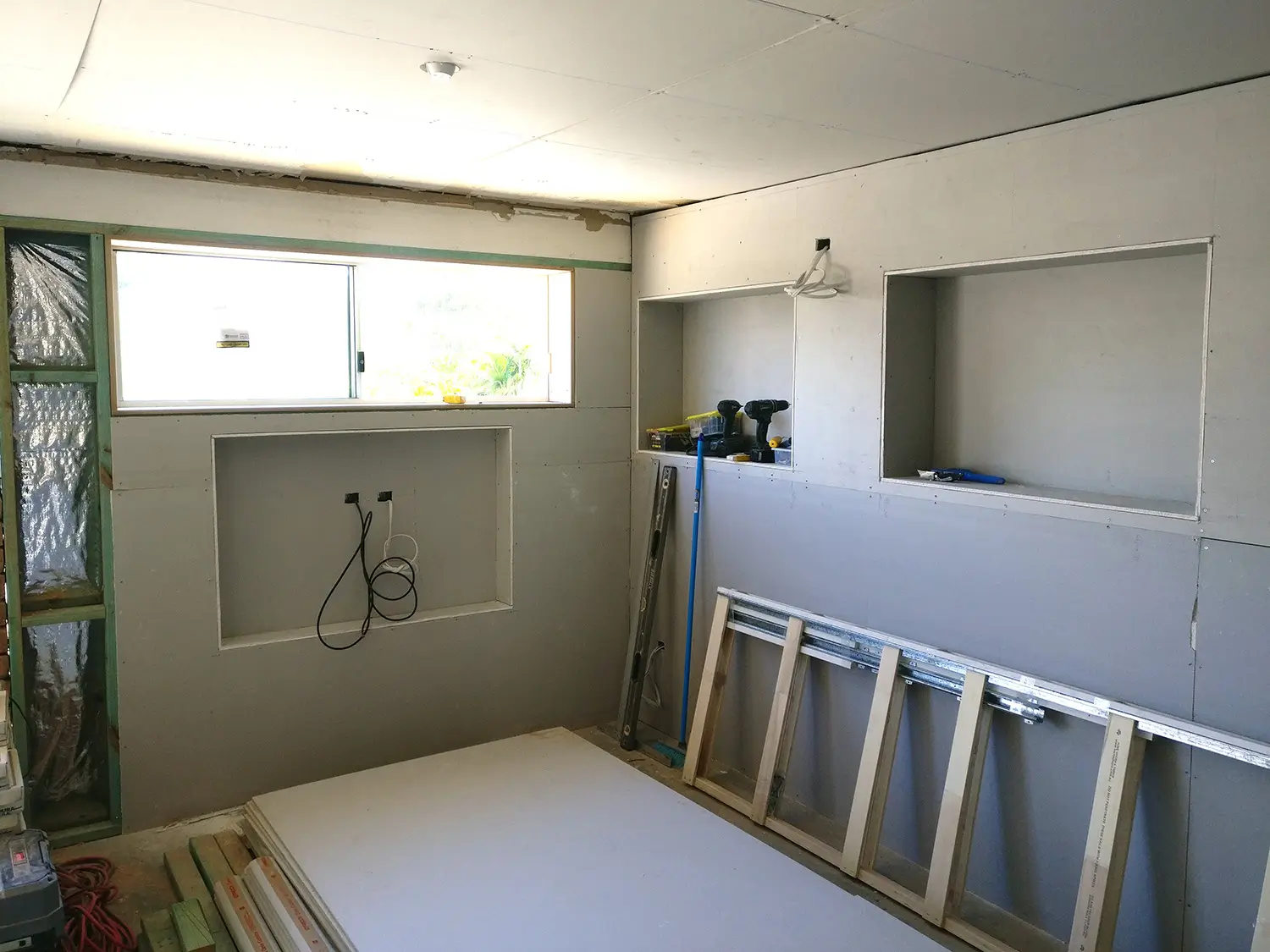 Lounge fitout in progress