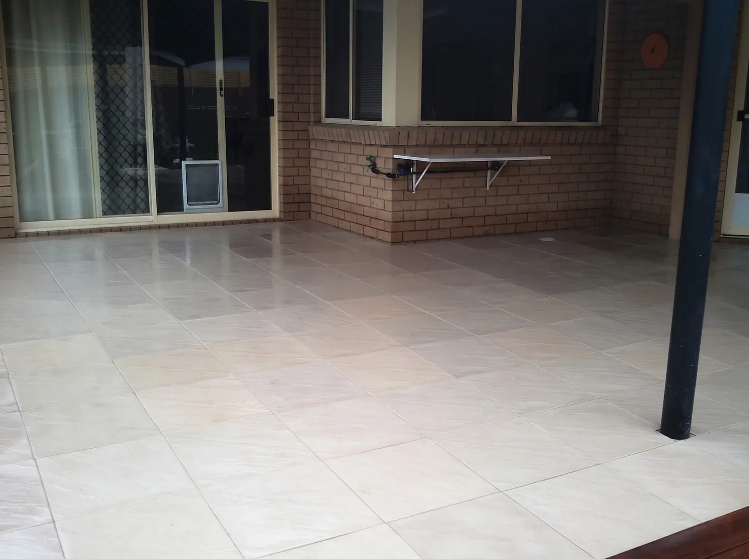 New paving being laid