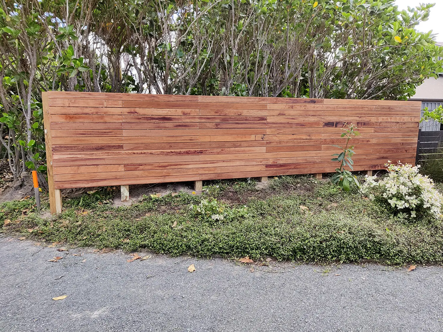 Timber fence and matching gate
